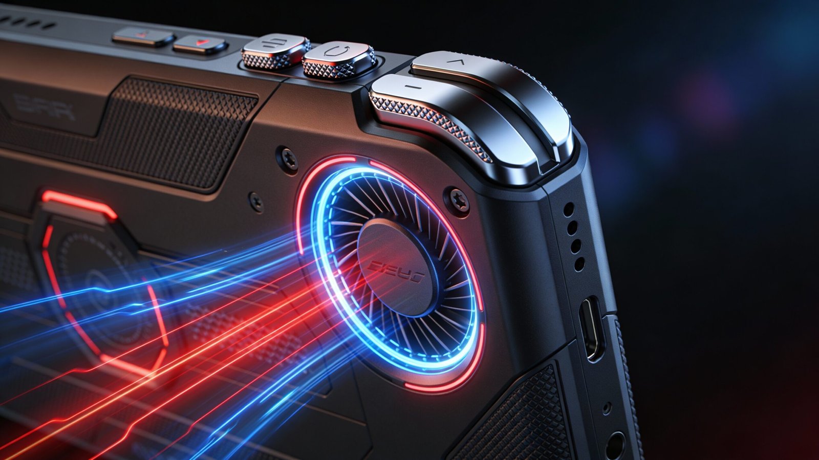 iQOO 15 Ultra gaming features showing shoulder triggers and active cooling fan design 