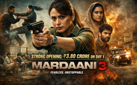 Rani Mukerji as a fierce cop in Mardaani 3 movie poster