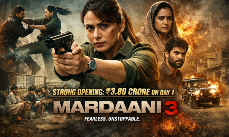 Rani Mukerji as a fierce cop in Mardaani 3 movie poster