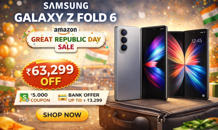 Samsung Galaxy Z Fold 6 on Amazon Great Republic Day Sale 2026 with ₹63,299 discount, bank offers and coupon deals