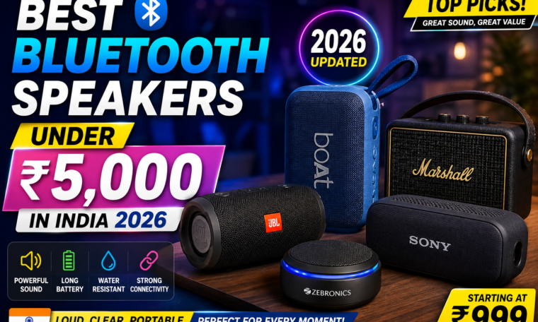 Best Bluetooth Speakers Under ₹5,000 in India 2026: Top Picks for Powerful Sound